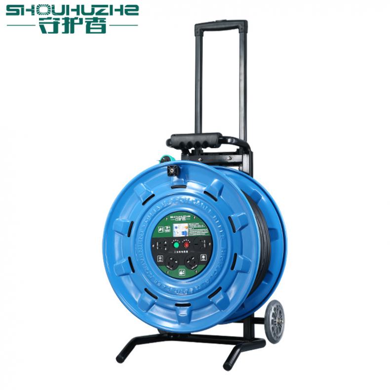 守护者（SHOUHUZHE） TC46010B20 移动电缆盘电源盘 220V~250V-2*2.5mm²*200米（单位：个） 3位10A5孔+1位16A3孔 蓝色