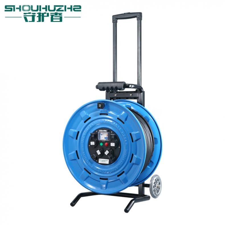 守护者（SHOUHUZHE） TC46016E10 移动电缆盘电源盘 220V~250V-3*4mm²*100米（单位：个） 3位10A5孔+1位16A3孔 蓝色