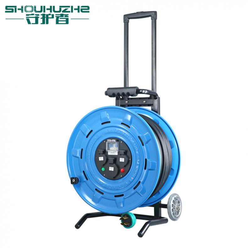 守护者（SHOUHUZHE） TC46025H10 移动电缆盘电源盘 380V~400V-3*4mm²+1*2.5mm²*100米（单位：个） 1位25A4孔+1位16A四孔+1位10A5孔 蓝色