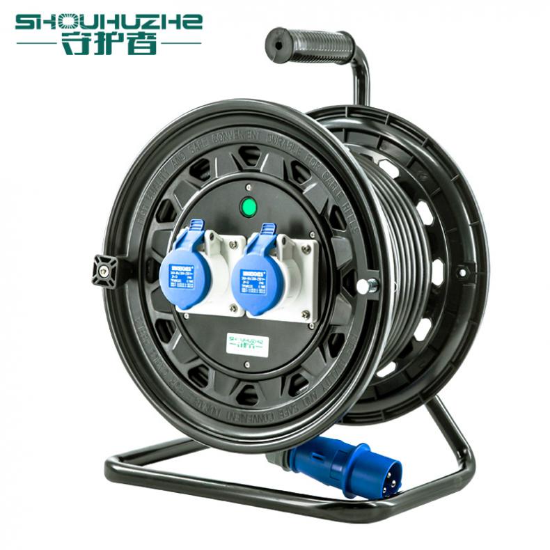 守护者（SHOUHUZHE） 4SG330163D3 移动电缆盘电源盘 220V~250V-3*2.5mm²*30米（单位：个） 2位16A3孔 黑色