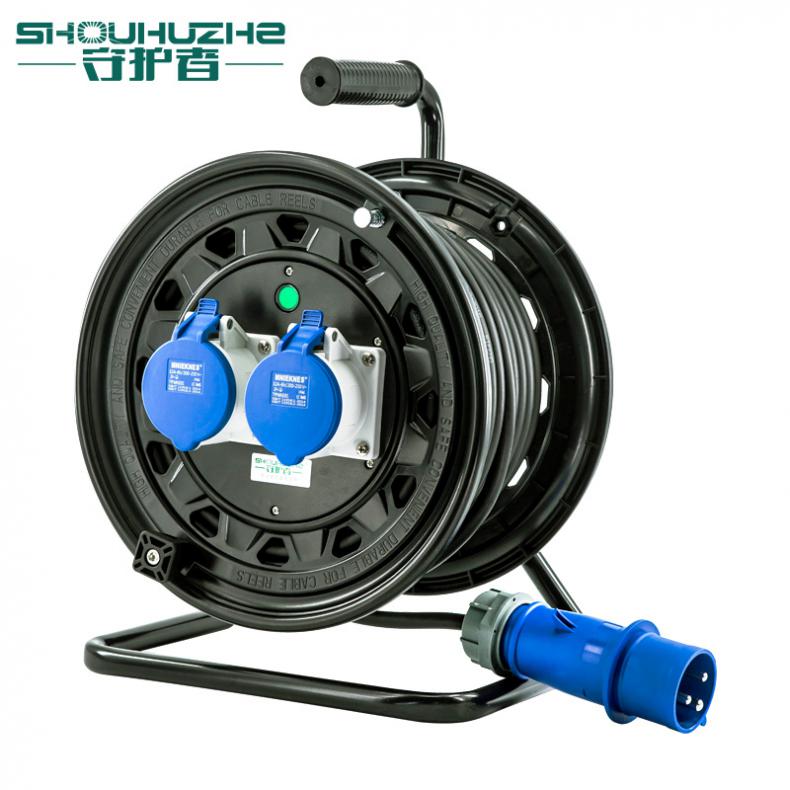 守护者（SHOUHUZHE） 4SG330323E5 移动电缆盘电源盘 220V~250V-3*4mm²*50米（单位：个） 2位32A3孔 黑色