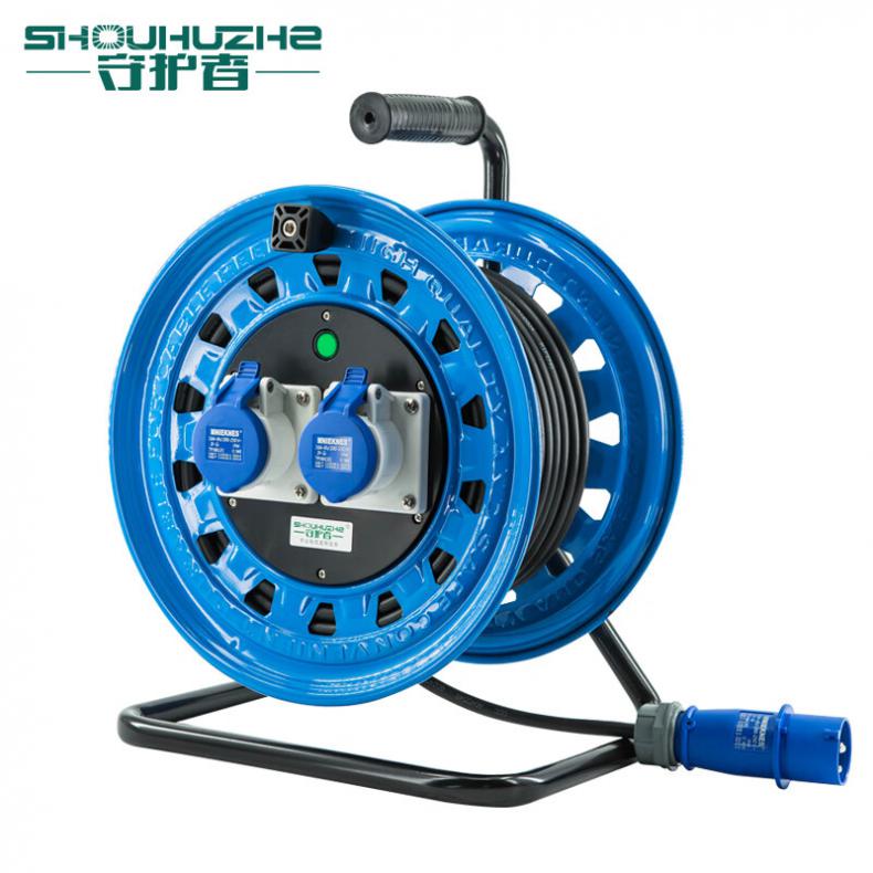 守护者（SHOUHUZHE） 4TG330163D3 移动电缆盘电源盘 220V~250V-3*2.5mm²*30米（单位：个） 2位16A3孔 蓝色