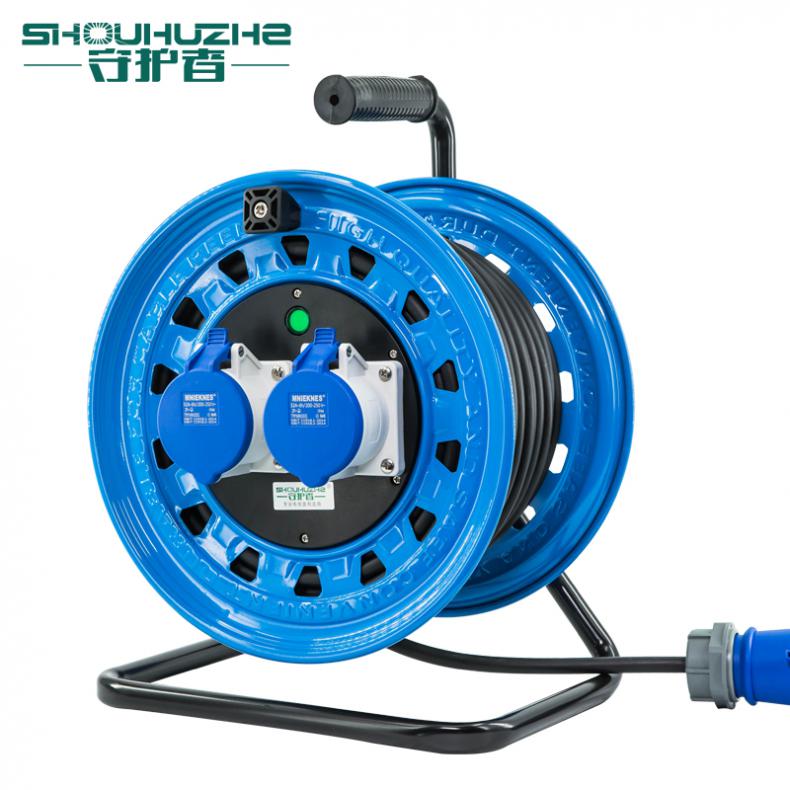守护者（SHOUHUZHE） 4TG330323E3 移动电缆盘电源盘 220V~250V-3*4mm²*30米（单位：个） 2位32A3孔 蓝色