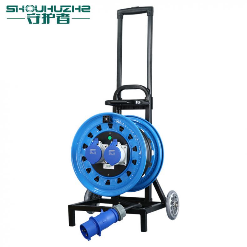 守护者（SHOUHUZHE） 4TCG330323E5 移动电缆盘电源盘 220V~250V-3*4mm²*50米（单位：个） 2位32A3孔 蓝色