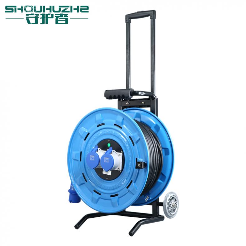 守护者（SHOUHUZHE） 4TCG460323E10 移动电缆盘电源盘 220V~250V-3*4mm²*100米（单位：个） 2位32A3孔 蓝色