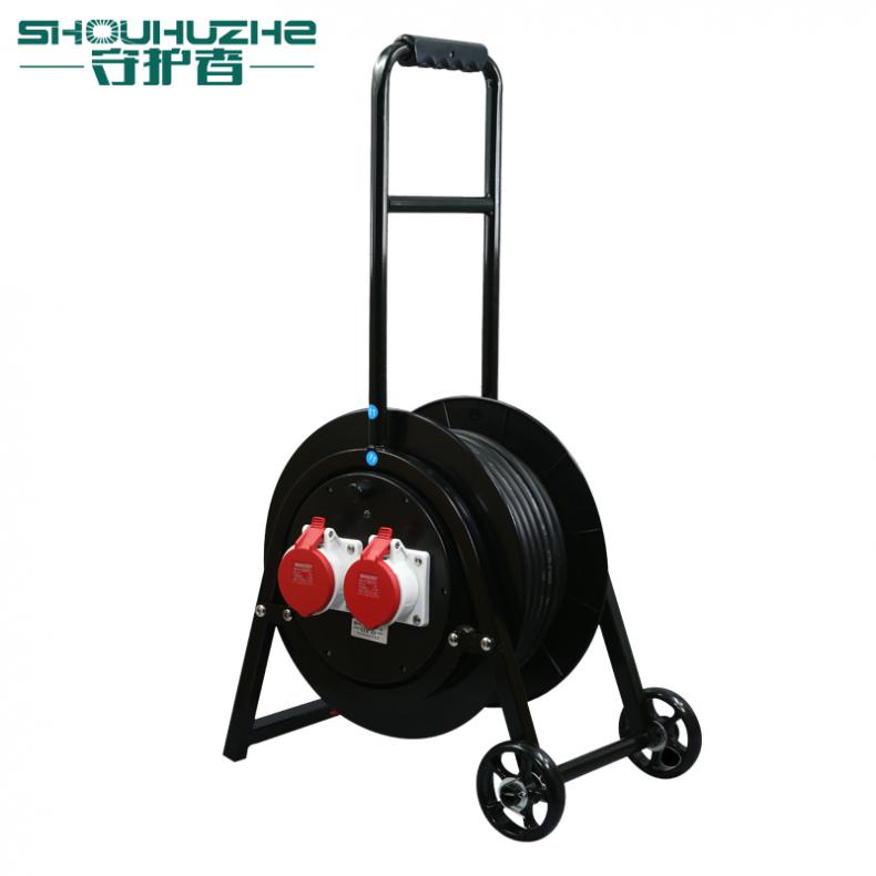 守护者（SHOUHUZHE） 4SLG350165N3 移动电缆盘电源盘 380V~400V-3*2.5mm²+2*1.5mm²*30米（单位：个） 2位16A5孔 黑色