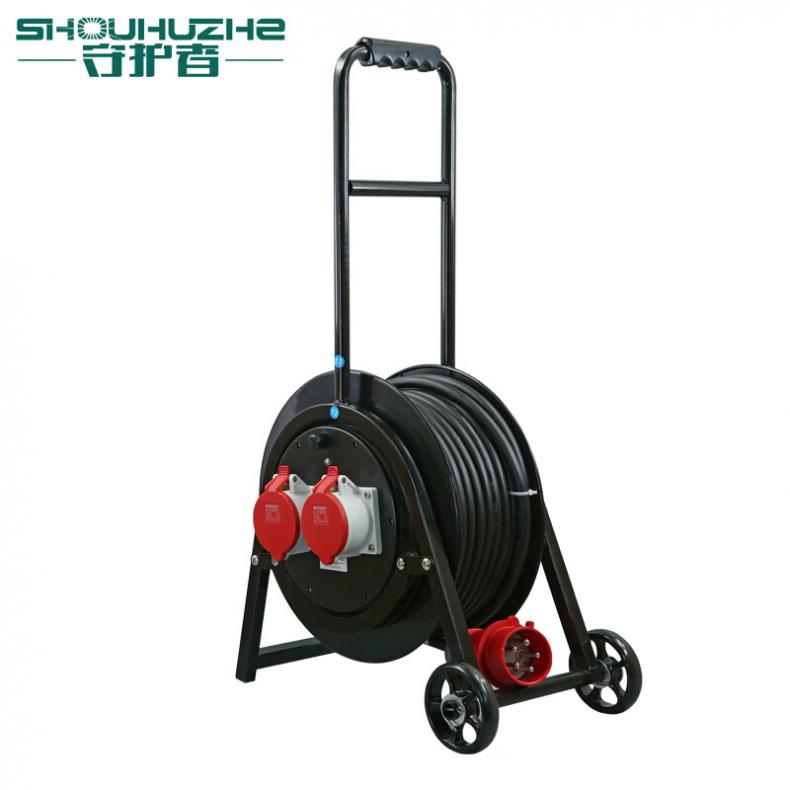 守护者（SHOUHUZHE） 4SLG350325J3 移动电缆盘电源盘 380V~400V-3*4mm²+2*2.5mm²*30米（单位：个） 2位32A5孔 黑色