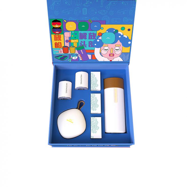 和正（Hezheng） HZ-OFFICE-1 暖心礼盒 头部按摩器+智能温显水杯+艾灸罐*2 （单位：盒）  