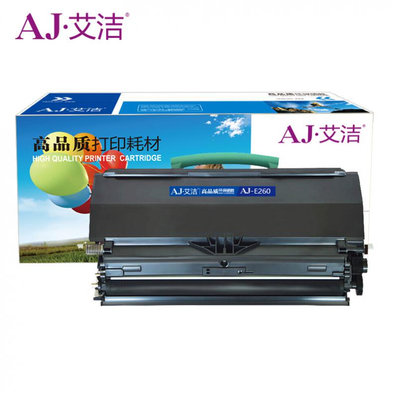 艾洁（AJ） E260 粉盒 3500页 （单位：支） 适用利盟Lexmark E260 360dnd E460dn dw E462dtn 黑色