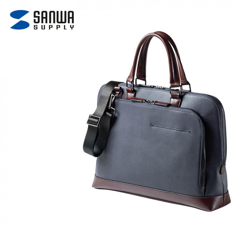 山业(SANWA) 200-BAG159NV 真皮电脑包手提 13.3英寸（单位：个） 深蓝色