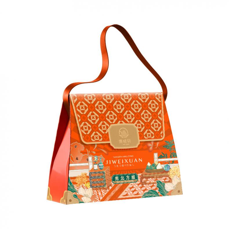 集味轩 南北方粽 粽子礼盒 950g （单位：盒） 桂花豆沙粽150g*2+经典鲜肉粽110g*2+原味红枣粽150g*2+咸鸭蛋65g*2枚 