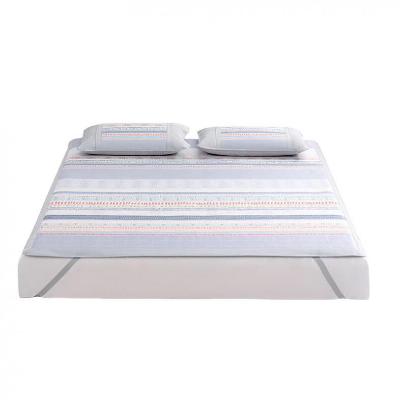 水星家纺 晨园悠香 印花冰丝席三件套 150*200cm（单位：套）