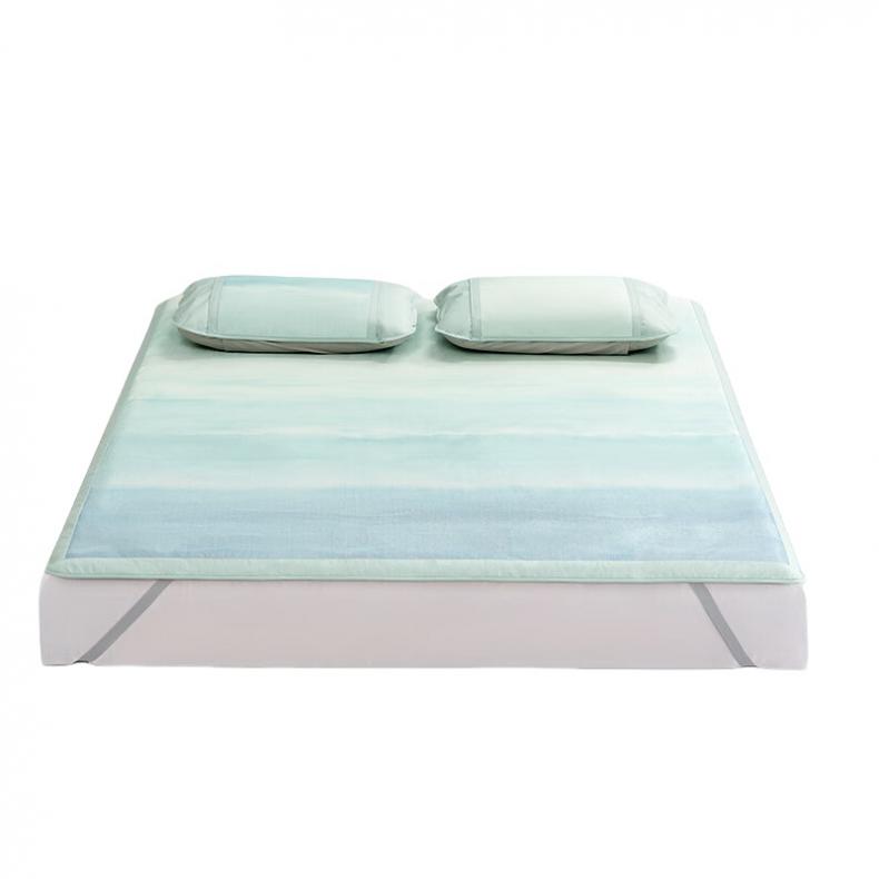 水星家纺 伊人溪岸 印花冰丝席三件套 180*200cm（单位：套）