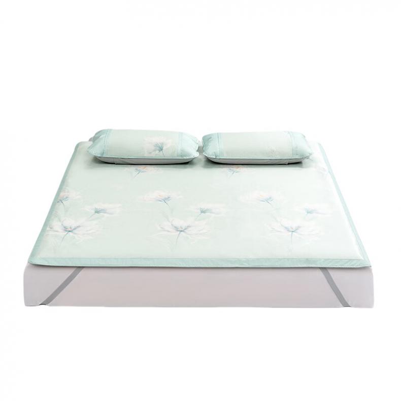 水星家纺 浮光花影 印花冰丝席三件套 150*200cm（单位：套）