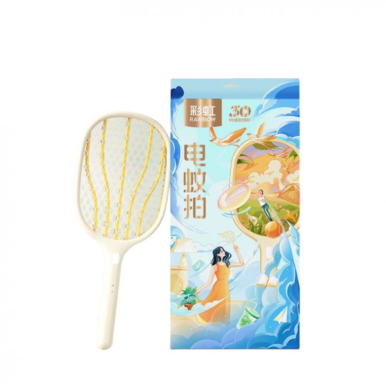 彩虹 T6108 电蚊拍 3w（单位：个） 玉兰黄