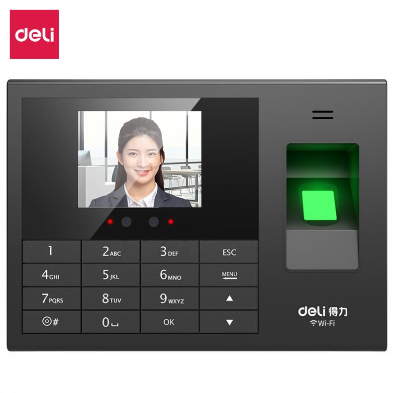 得力（deli） 3765CN 人脸指纹云考勤机 网线版 180*130*35mm （单位：台）  黑色