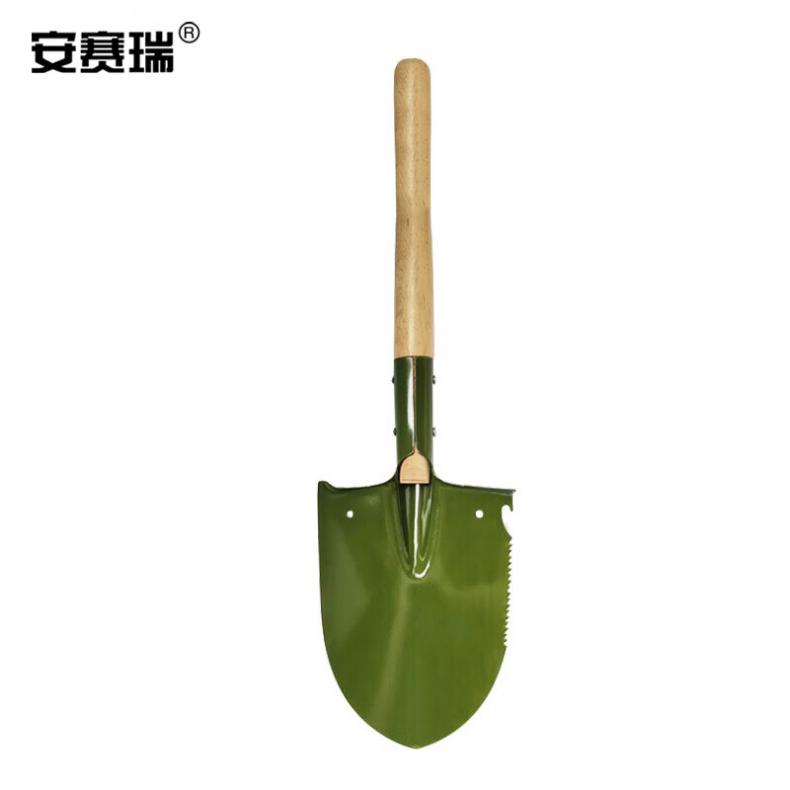 安赛瑞 10487 经典短柄锹 长61cm（单位：把） 军绿色