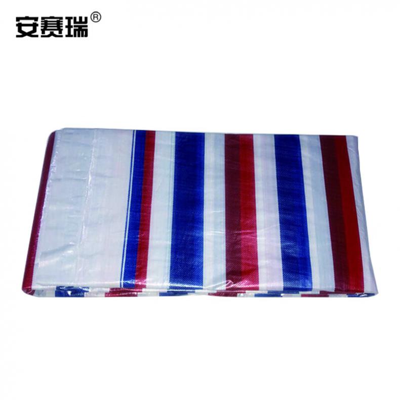 安赛瑞 12449 加厚彩条防雨布 3*4m（单位：张）