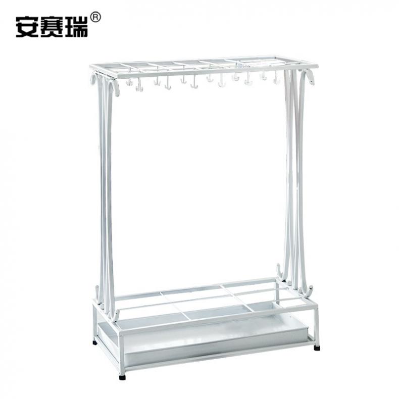 安赛瑞 13960 铁艺雨伞架 21孔24钩（单位：个） 白色