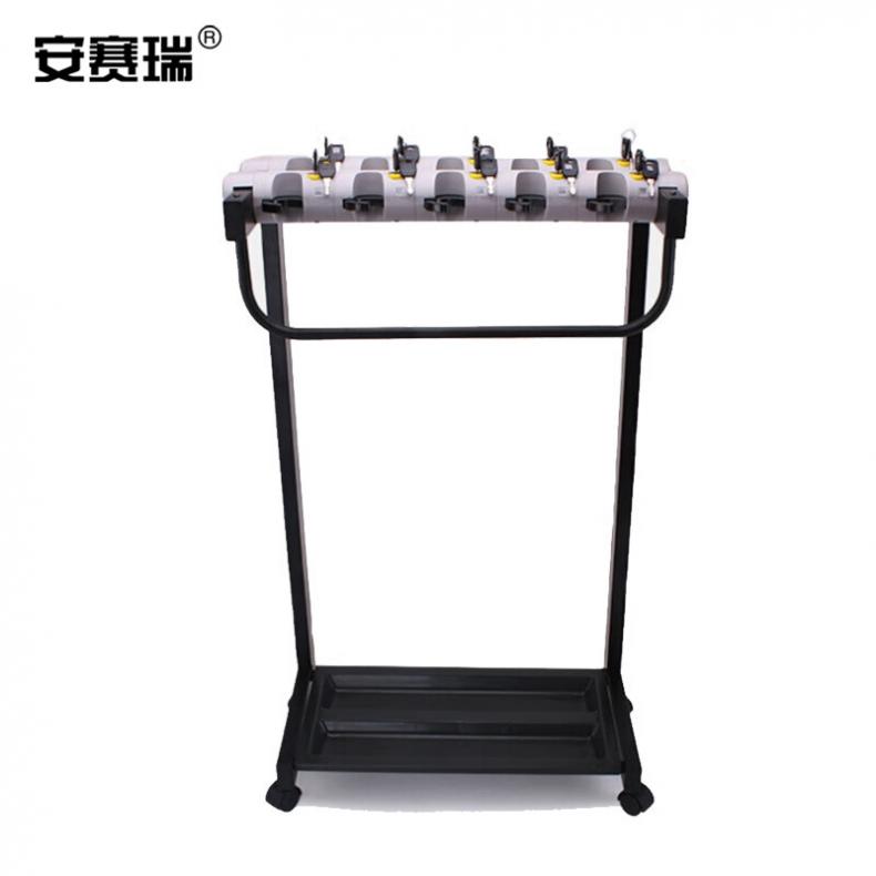 安赛瑞 14054 加高加大款带锁雨伞架 10头（单位：个） 黑色