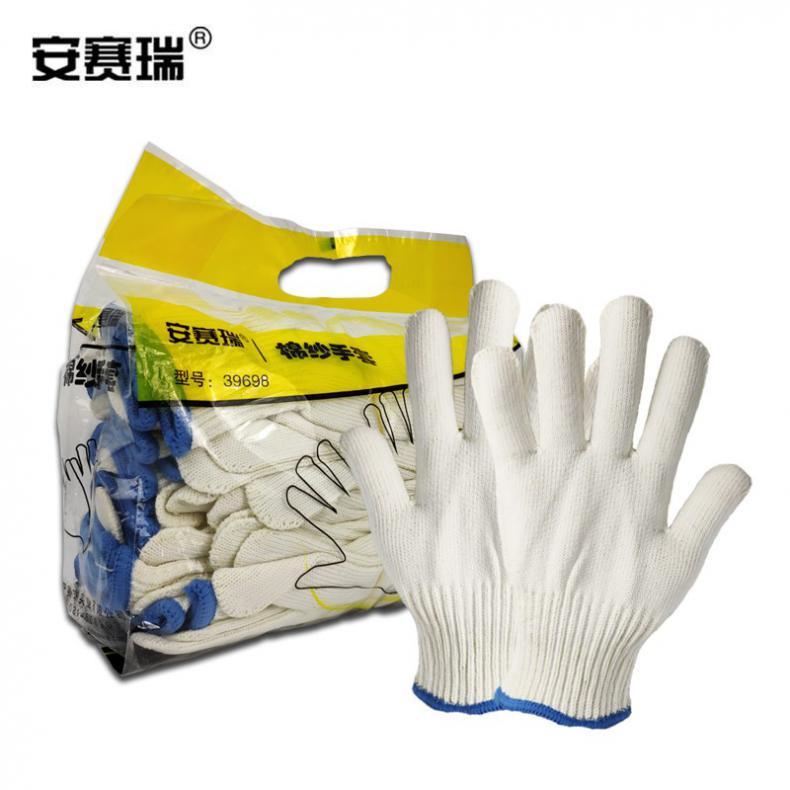 安赛瑞 39698 棉纱手套 均码 12双/包（单位：包） 白色