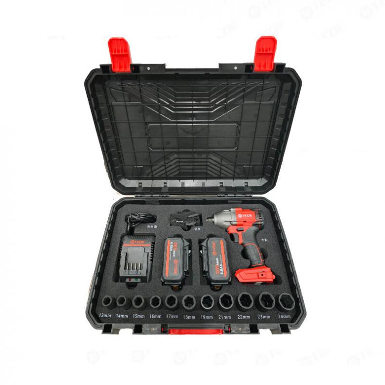 TEDE YD-6788 无刷充电式锂电电动扳手1/2寸15件组套 4.0Ah 两电一充 （单位：套）