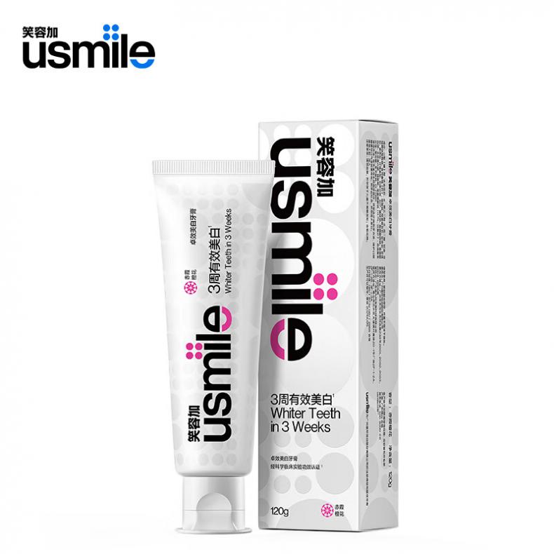 usmile 月缀桂花 卓效美白牙膏 120g （单位：支）  