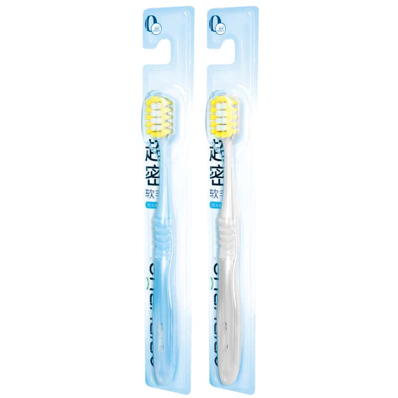 奥朴兰诗 软毛款 宽头薄款口腔护理牙刷 两支装 （单位：组） 颜色随机