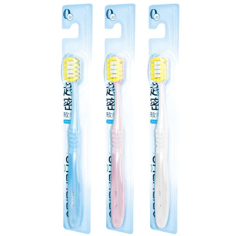 奥朴兰诗 软毛款 宽头薄款口腔护理牙刷 三支装 （单位：卡） 颜色随机