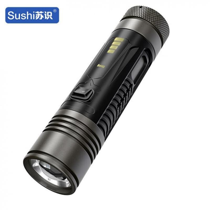 苏识 SS-106 变焦LED白激光强光手电筒 3.7V 30W （单位：个） 黑灰色