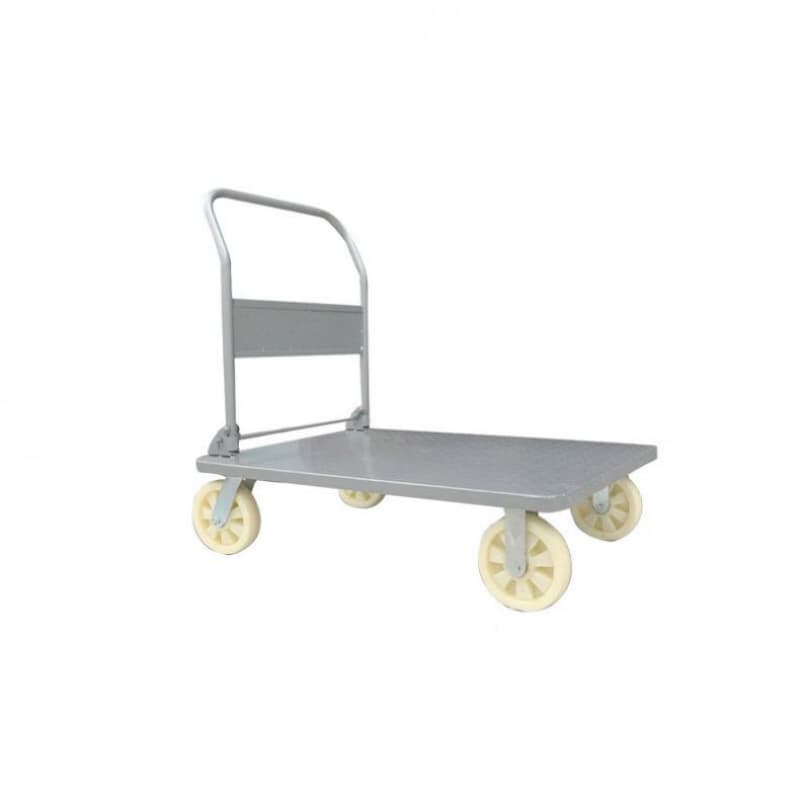 苏识 CZ8-70 重型平板手推车橡胶轮 70*100cm 载重800kg （单位：个） 银色