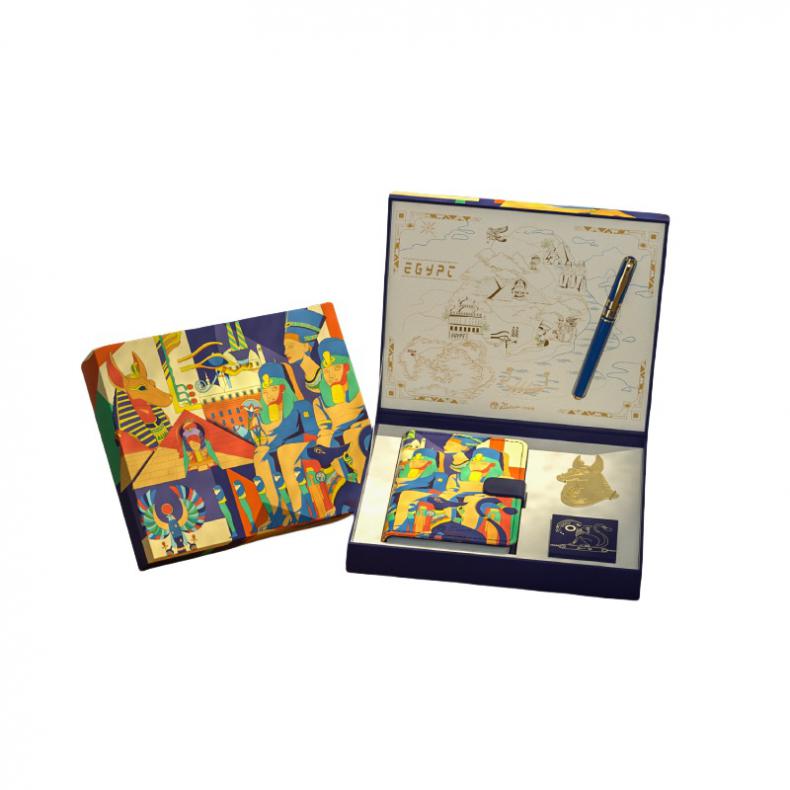 毕加索（pimio） PS-5523 环球文化之旅签字钢笔礼盒 埃及 139mm （单位：套）  神秘蓝