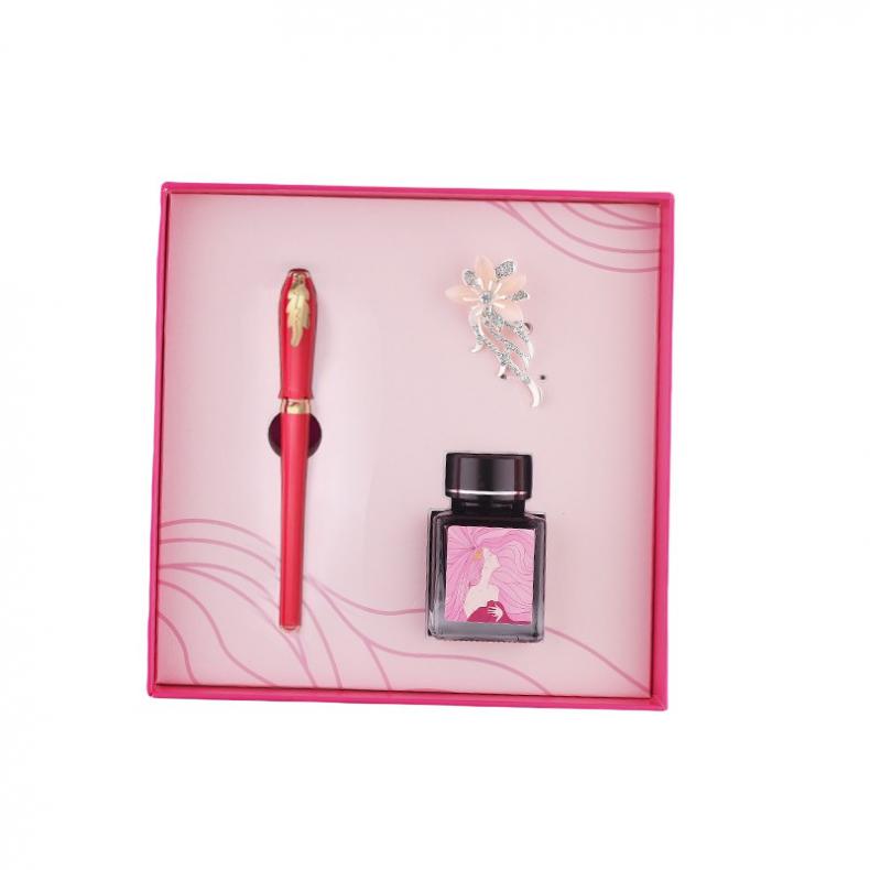 毕加索（pimio） PS-986 女神财务笔套装 0.38mm （单位：套）  嫣红