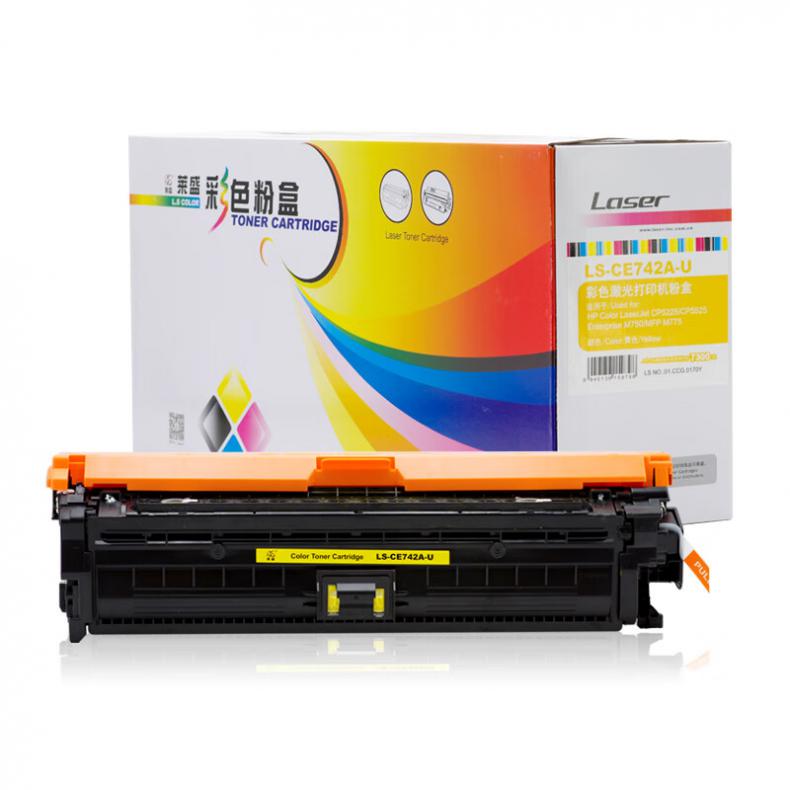莱盛（laser） LS-CE742A-U 硒鼓 带芯片 7300页 （单位：支） 适用于 HP Color LaserJet CP5225/CP5525,Enterprise M750/MFPM775 黄色