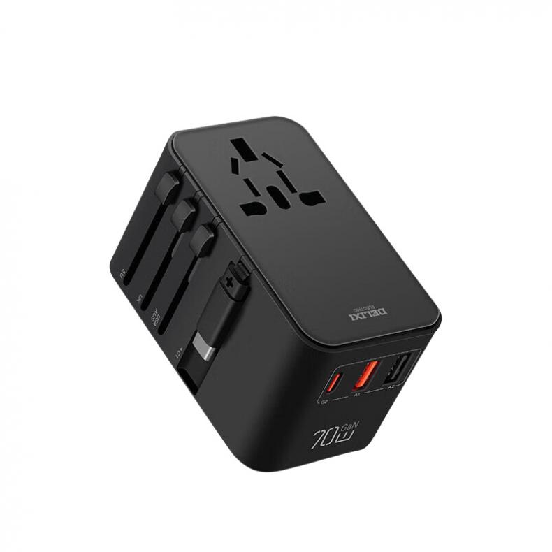 德力西 CD98-SPQ(HE)70W 全球通用转换插头 70W （单位：个）  黑色