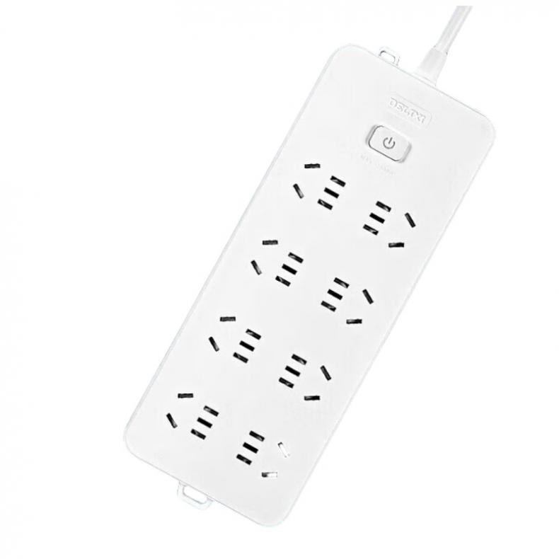 德力西 CD98J-LK8X/F 3 J-L系列防过载保护排插 总控 八位五孔 3米 （单位：个）  白色