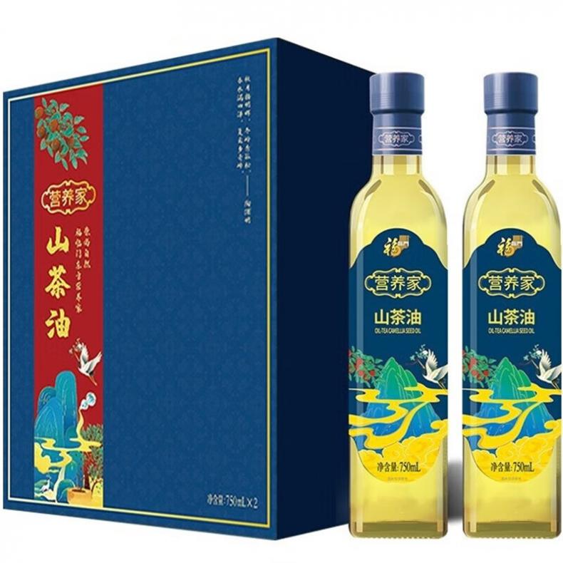 福临门 营养家 山茶油礼盒 750ml*2 （单位：盒）  