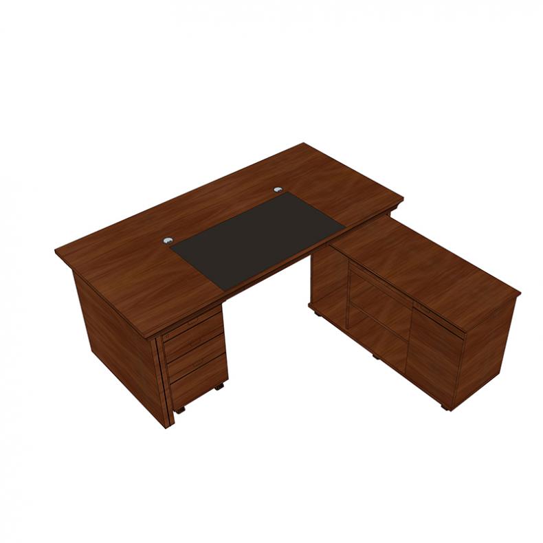 青田 CDDTWZ-20200008 班台 2000*1000*760mm （单位：组）  胡桃木皮