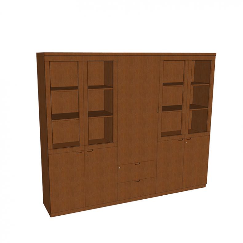 青田 H170502-A 文件柜 2400*450*2000 （单位：组）  胡桃木皮