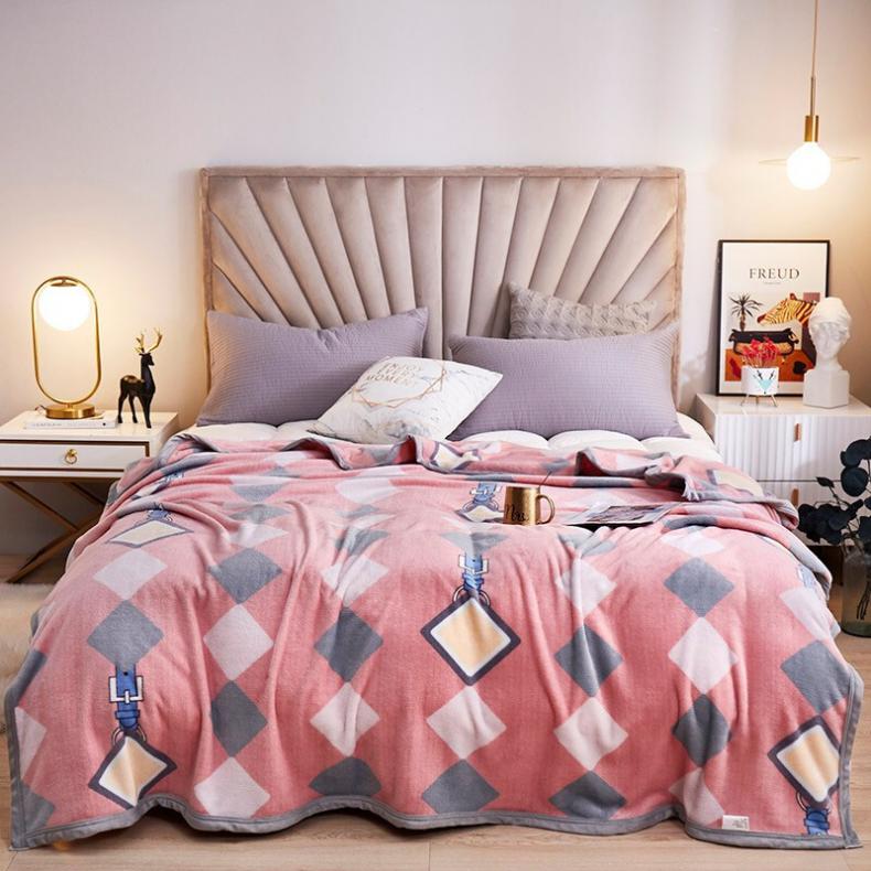 弗切尔珀榕 FTK0210227 雪貂绒珊瑚绒印花毛毯 200*230cm （单位：条） 曼哈顿