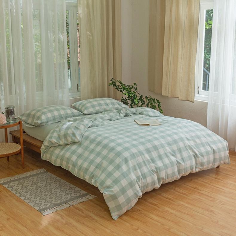 弗切尔珀榕 FSXM210156 水洗棉中格四件套 220*240cm （单位：套） 绿色