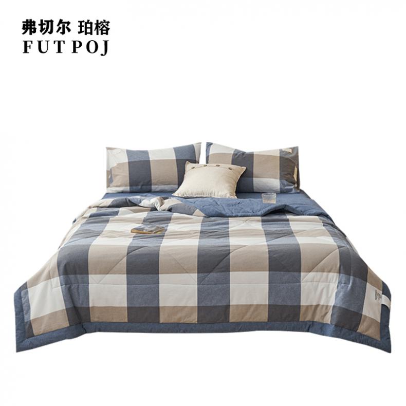 弗切尔珀榕 FCW0220468 日式蓝大格系列色织抗菌夏被 150*200cm （单位：条） 蓝大格