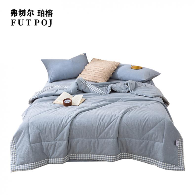 弗切尔珀榕 FCW0220464 纯棉纯色清雅蓝棉花夏被 220*240cm （单位：条） 清雅蓝