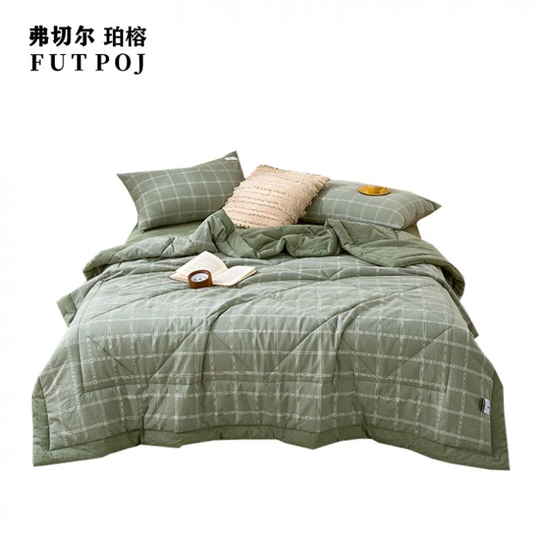 弗切尔珀榕 FCW0220461 纯棉中格系列棉花夏被 220*240cm （单位：条） 格韵绿