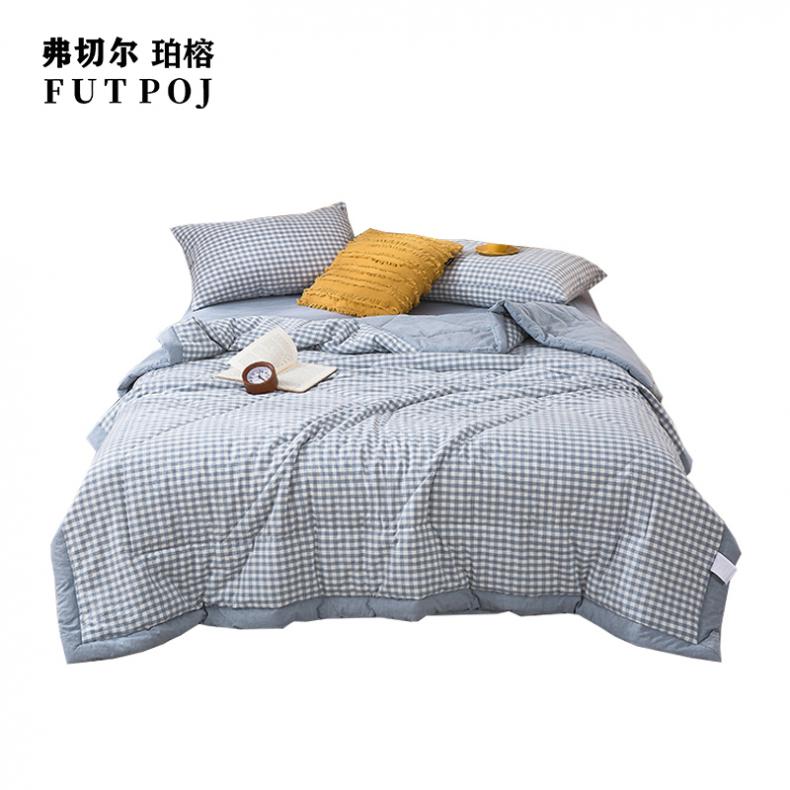 弗切尔珀榕 FCW0220457 纯棉小格子系列棉花夏被 200*230cm （单位：条） 水蓝小格