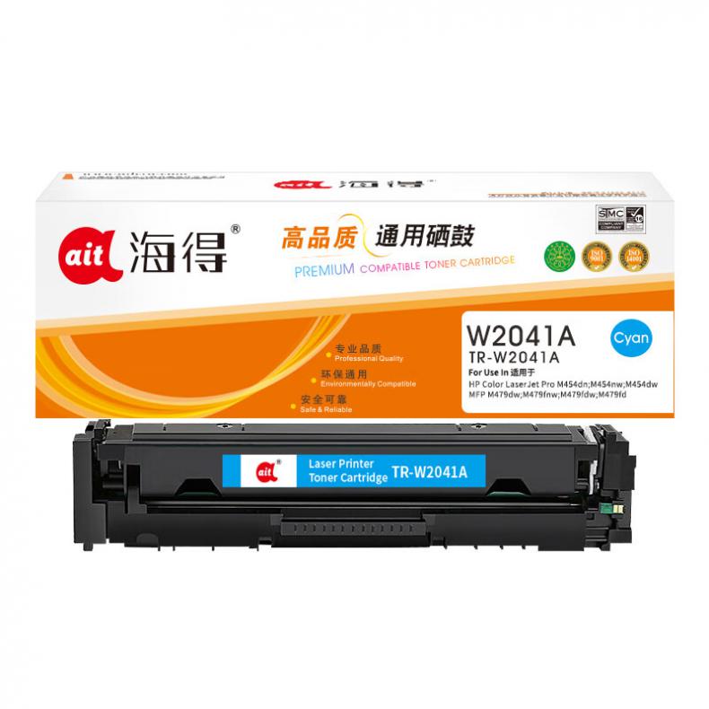 海得（ait） TR-W2041A 硒鼓带芯片 2100页 （单位：支） 适用惠普M454dn M454nw M479dw M479fnw fdw fdn 蓝色