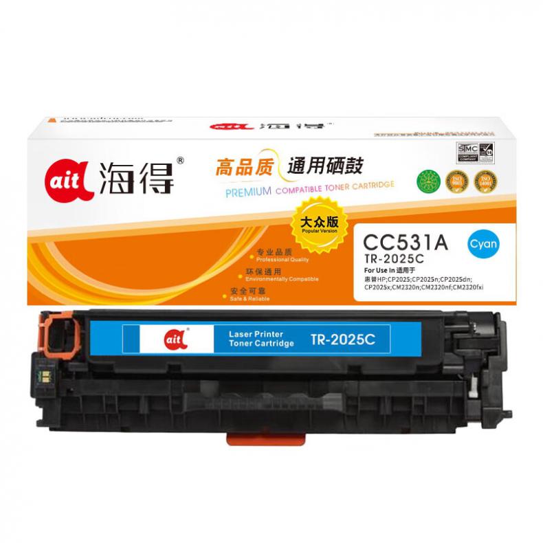 海得（ait） TR-2025C 硒鼓大众版 2800页 （单位：支） 适用机型：惠普HP Color LaserJet CP2025 蓝色