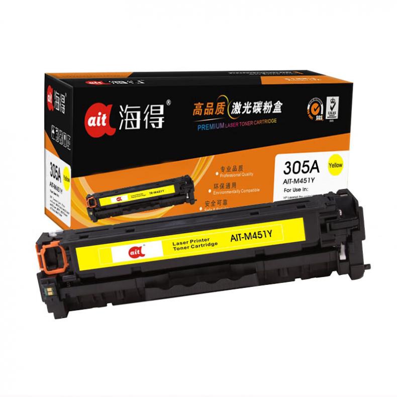 海得（ait） AIT-M451Y CE412A硒鼓专业版 2600页 （单位：盒） 适用机型:惠普HP M351a M451dn M451nw M375nw 黄色