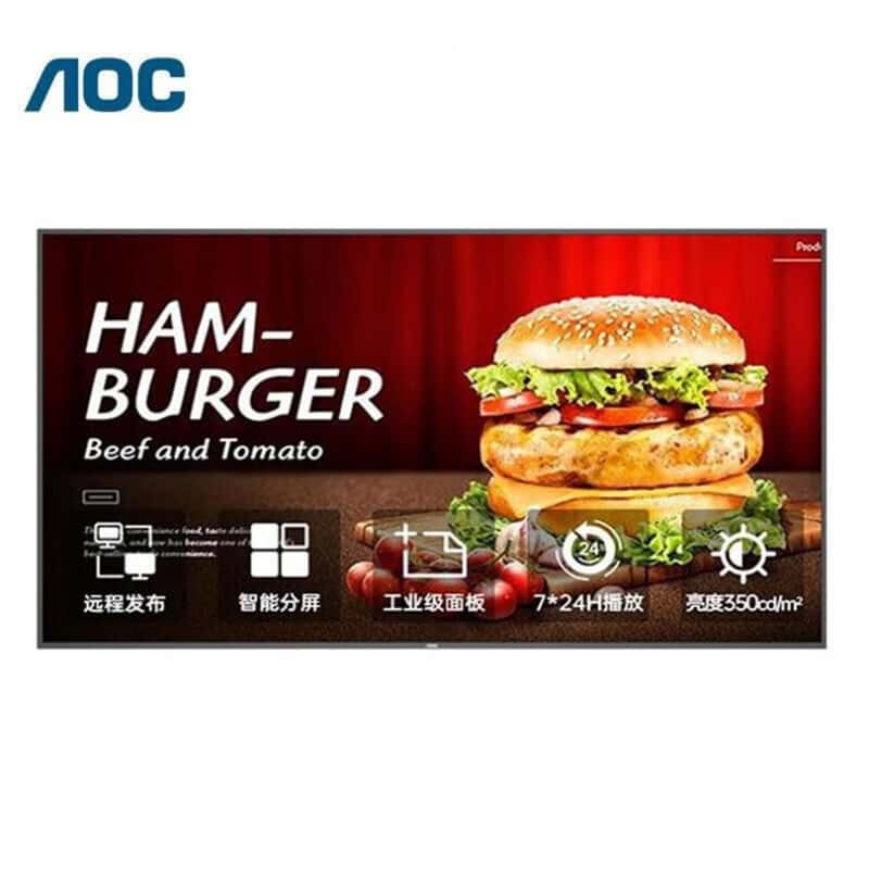 AOC 65F1-N 广告机 65英寸 （单位：台） 黑色