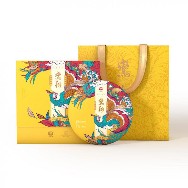 大益 鸾翔 普洱茶饼 生茶礼盒 357g （单位：盒）